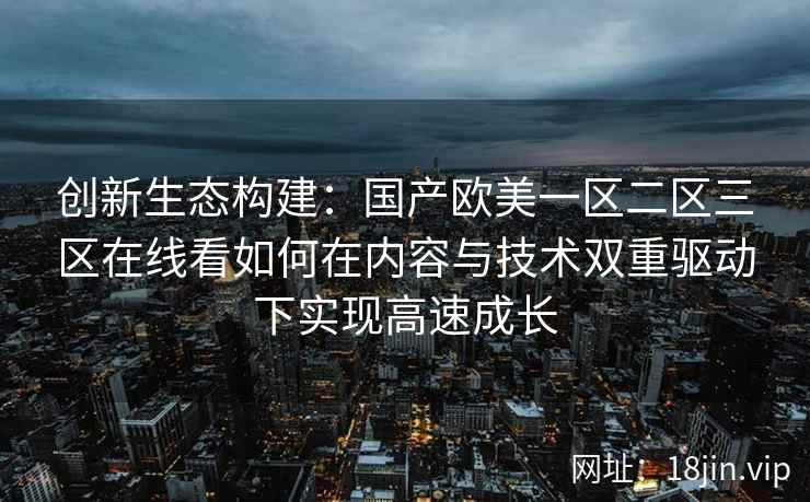 创新生态构建：国产欧美一区二区三区在线看如何在内容与技术双重驱动下实现高速成长