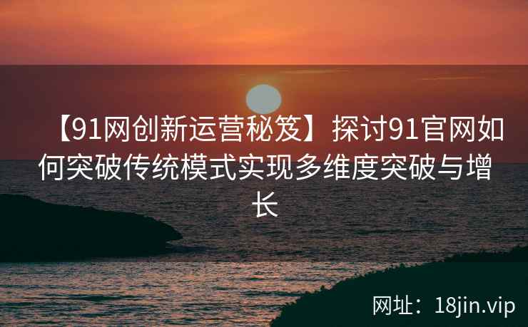 【91网创新运营秘笈】探讨91官网如何突破传统模式实现多维度突破与增长