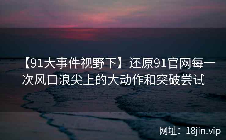 【91大事件视野下】还原91官网每一次风口浪尖上的大动作和突破尝试